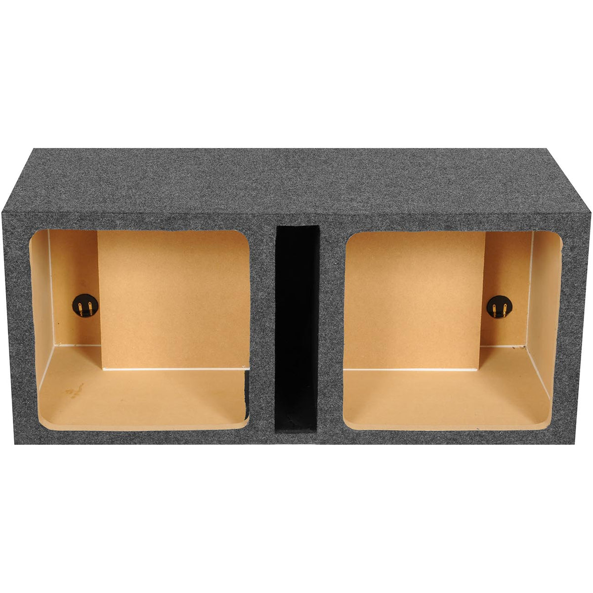QPower Dual Square 15" Slot-Ported Heavy Duty Empty Woofer Box