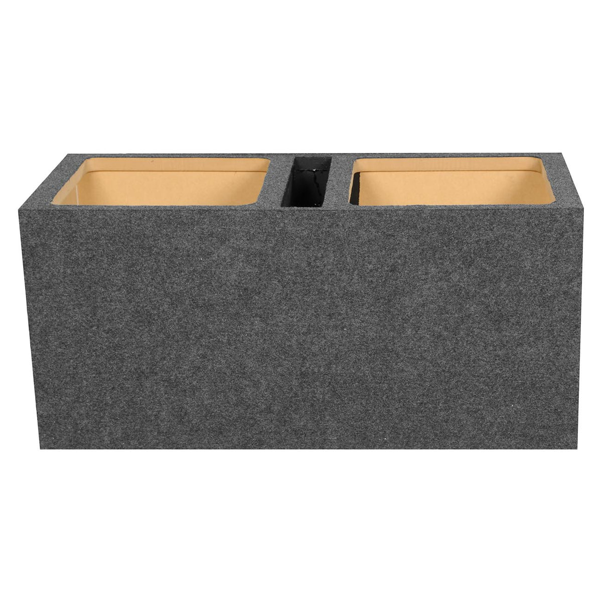 QPower Dual Square 15" Slot-Ported Heavy Duty Empty Woofer Box