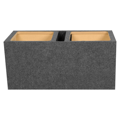 QPower Dual Square 15" Slot-Ported Heavy Duty Empty Woofer Box