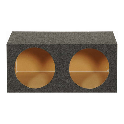 QPower (2) 12" Heavy Duty Angled Woofer Box - 1" MDF Construciton
