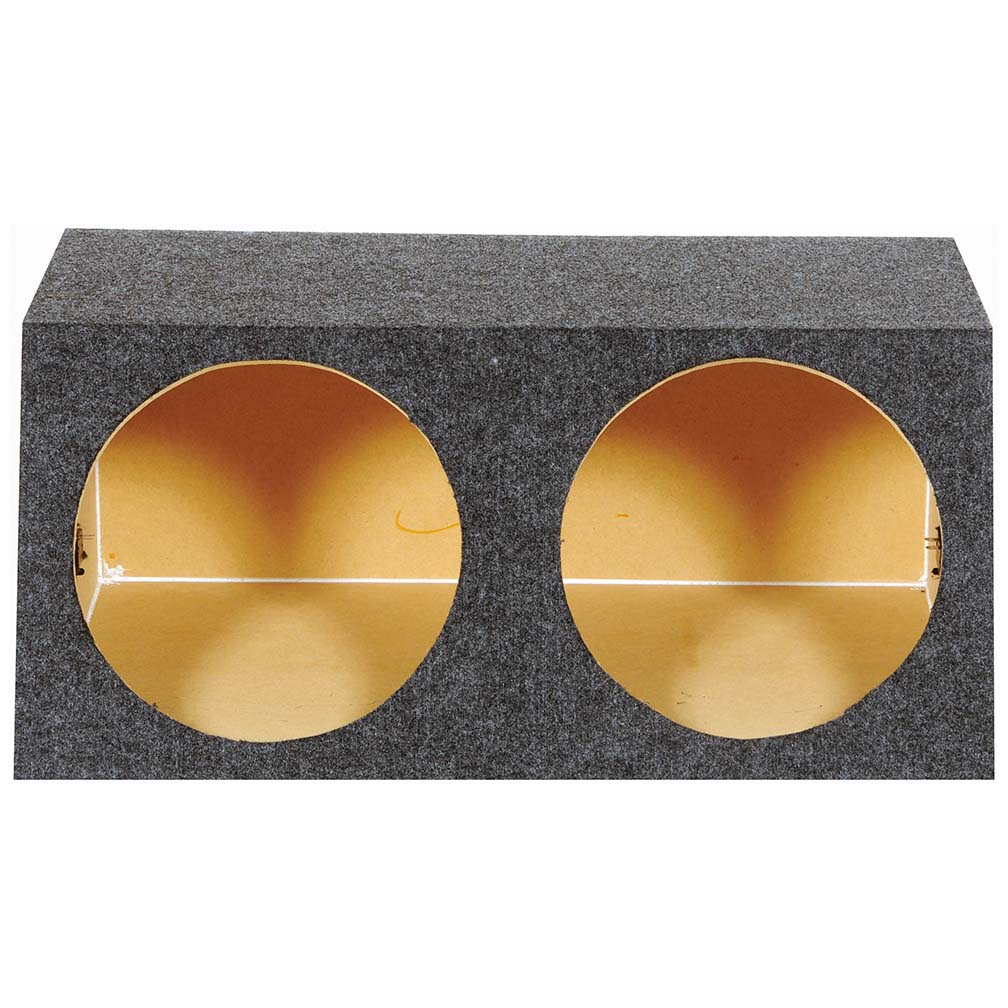 QPower (2) 15" Heavy Duty Angled Woofer Box - 1" MDF Construciton