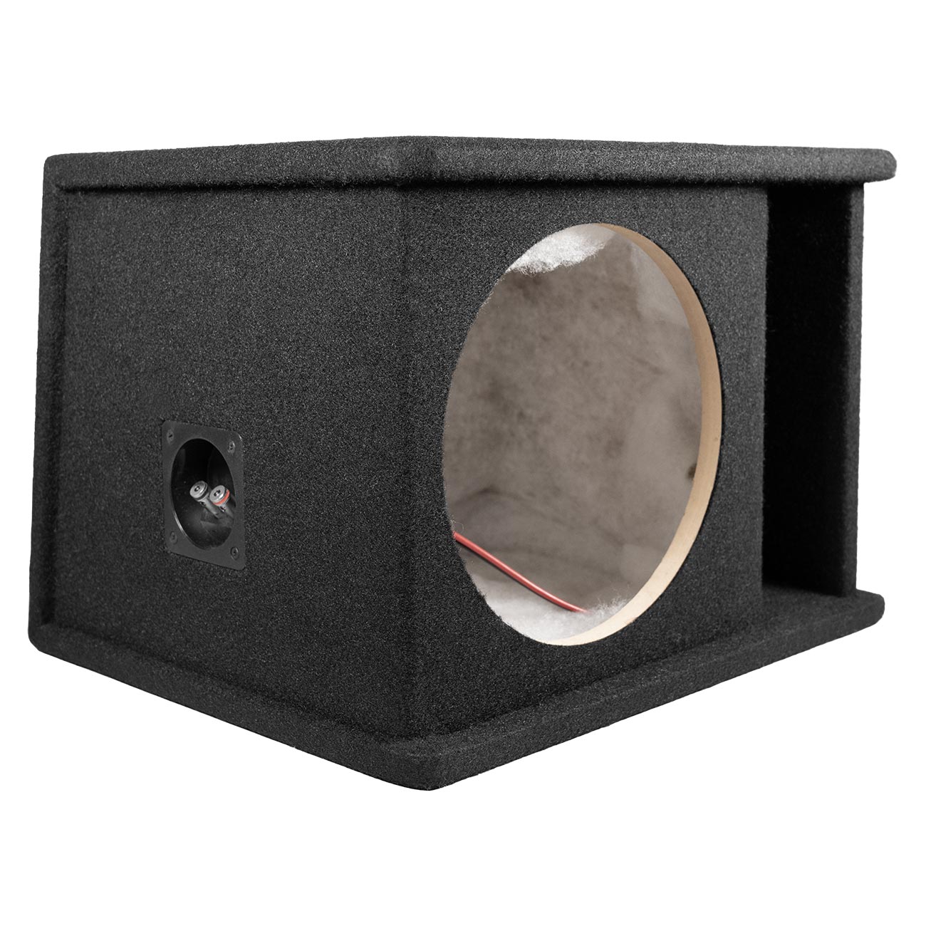 QPower Single 10″ Curved Vent Port Empty Woofer Enclosure