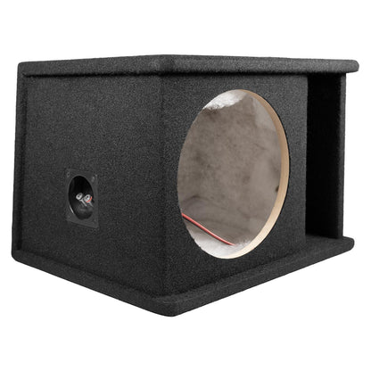 QPower Single 10″ Curved Vent Port Empty Woofer Enclosure