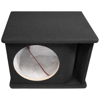 QPower Single 10″ Curved Vent Port Empty Woofer Enclosure