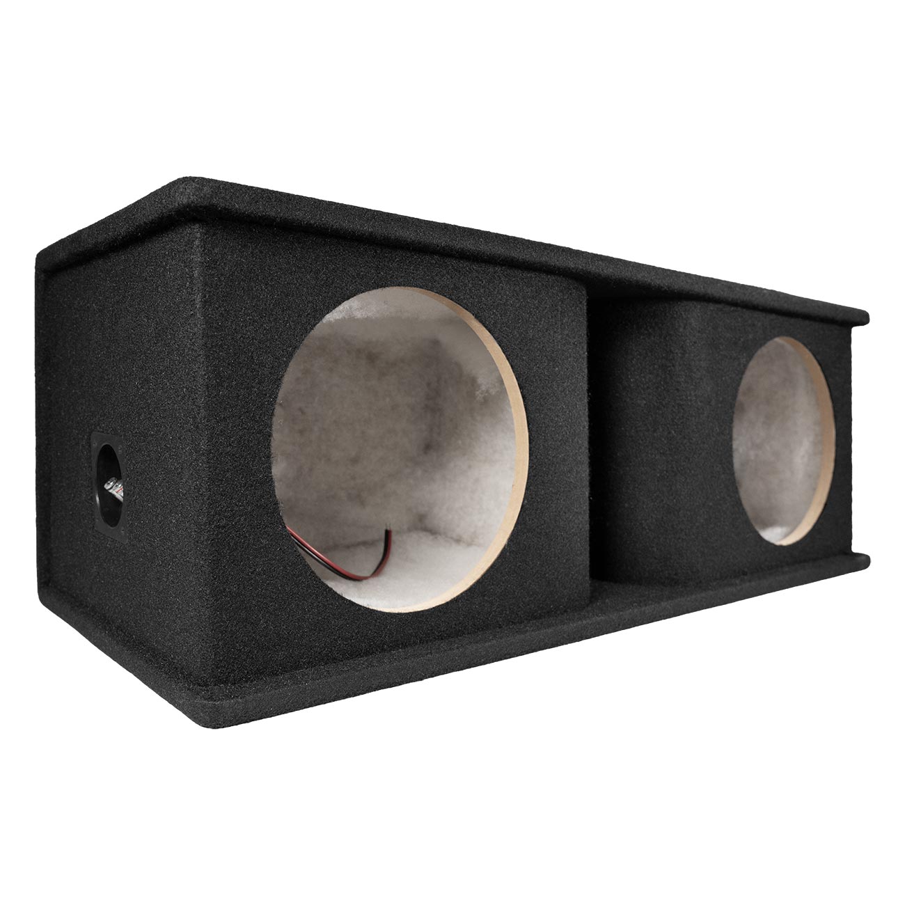 QPower Dual 10″ Curved Vent Port Empty Woofer Enclosure