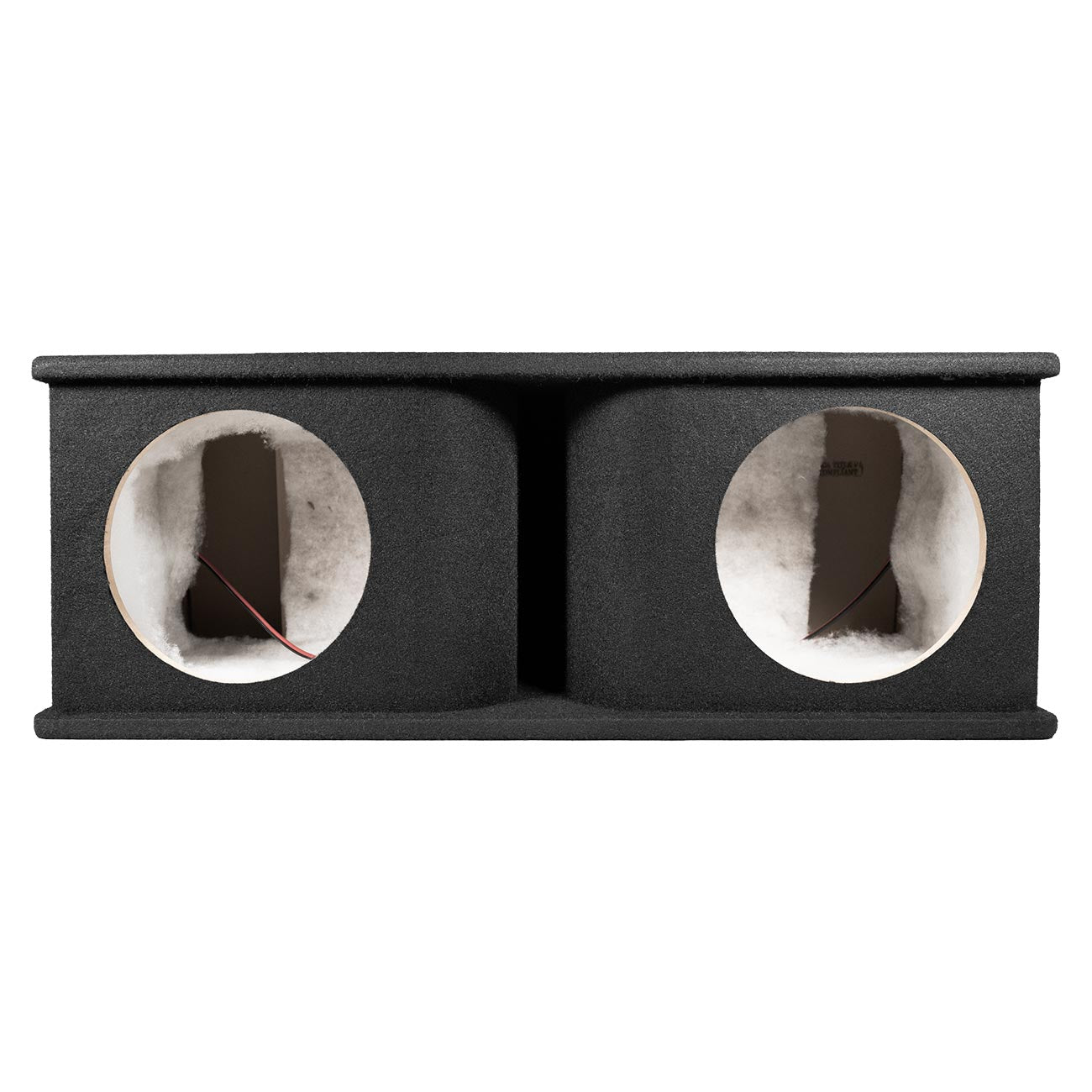QPower Dual 10″ Curved Vent Port Empty Woofer Enclosure