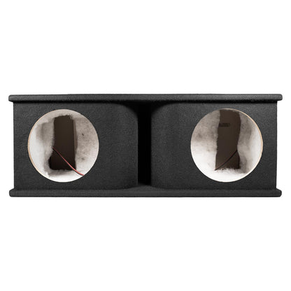 QPower Dual 10″ Curved Vent Port Empty Woofer Enclosure