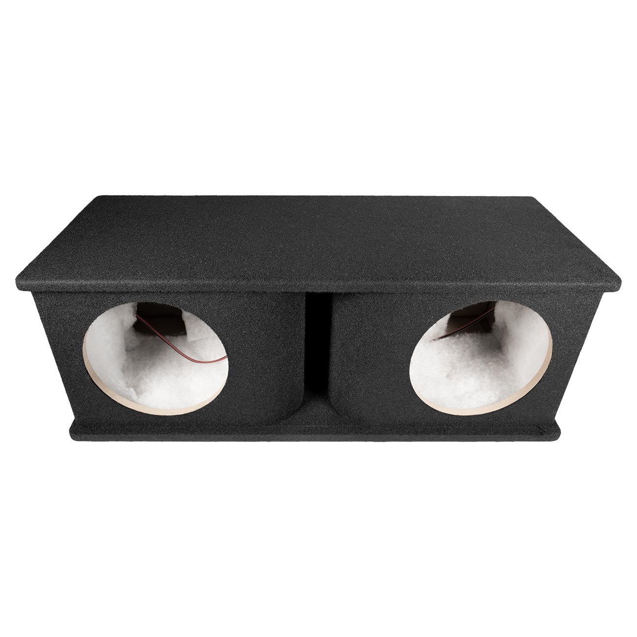 QPower Dual 10″ Curved Vent Port Empty Woofer Enclosure