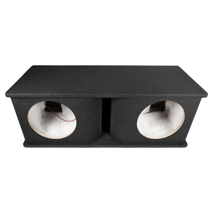 QPower Dual 10″ Curved Vent Port Empty Woofer Enclosure
