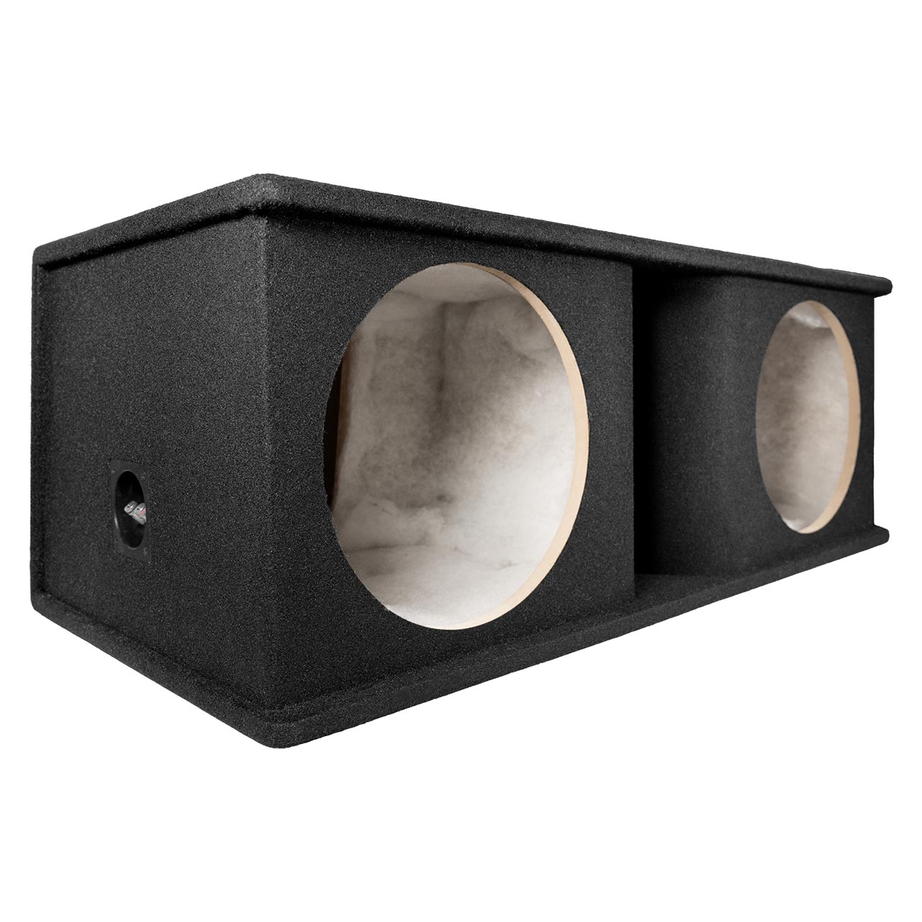 QPower Dual 12″ Curved Vent Port Empty Woofer Enclosure