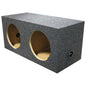 EMPTY WOOFER BOX (2)12" QPOWER SQUARE STYLE; *MSPQ12E*