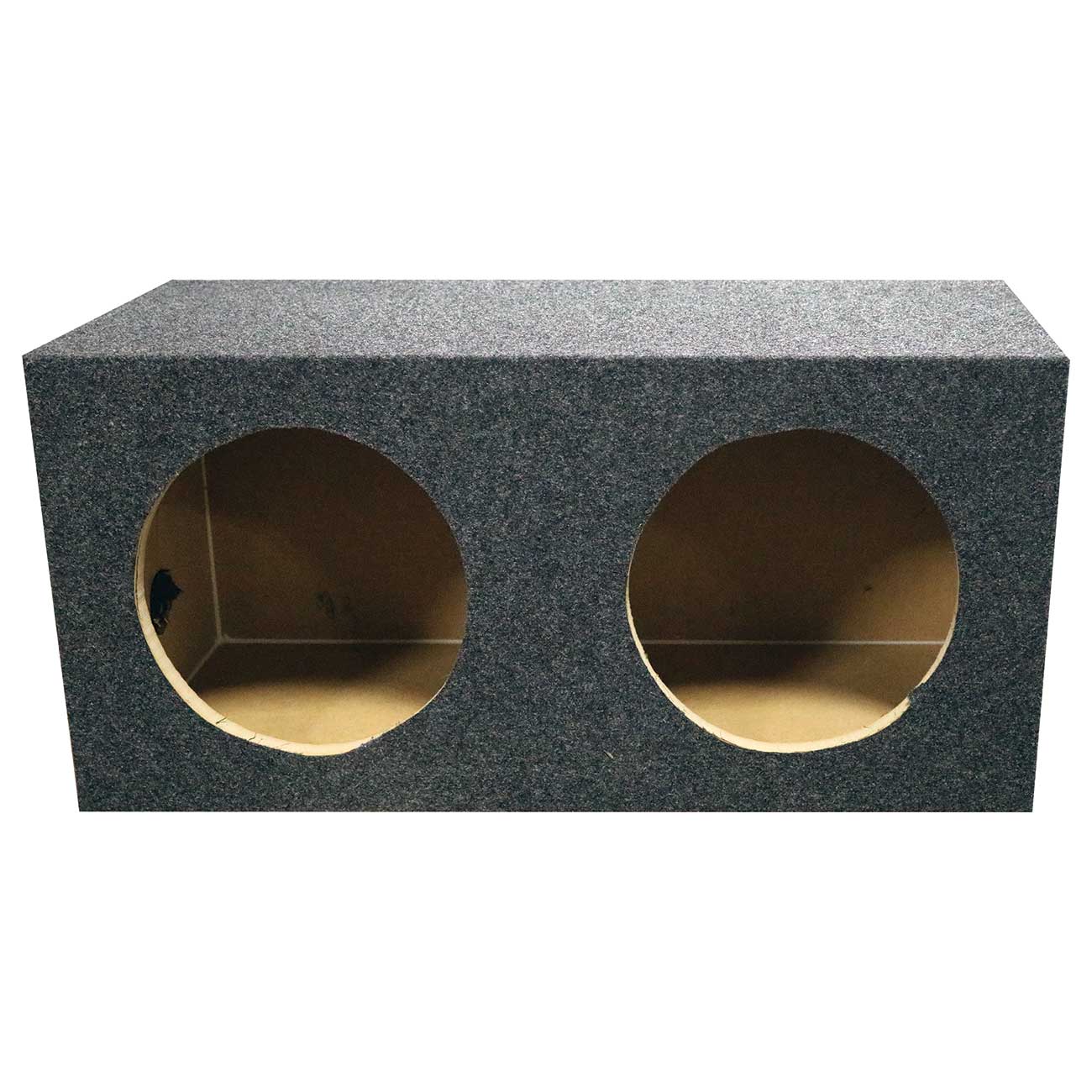 EMPTY WOOFER BOX (2)12" QPOWER SQUARE STYLE; *MSPQ12E*
