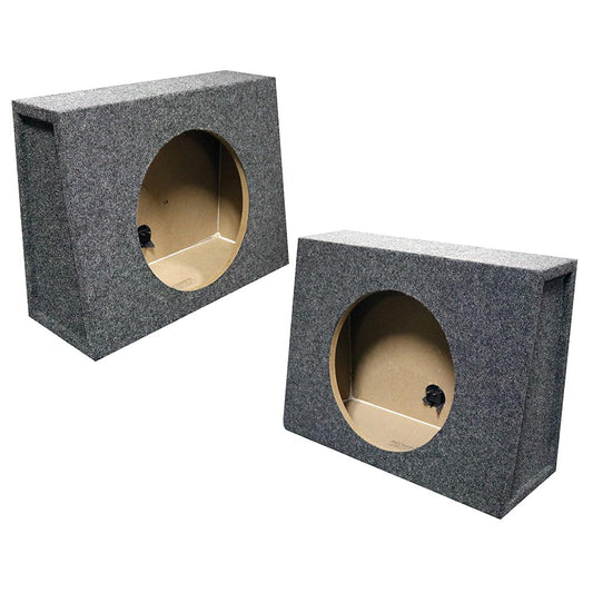 *TW12* EMPTY SPLIT WOOFER BOX ANGLE 12"; Mounts behind seat