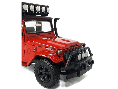 Toyota FJ40 Land Cruiser Red "4x4 Overlanders" Series 1/24 Diecast Model Car by Motormax <h2>Toyota Motormax</h2> <p>High-quality perfect for collectors and enthusiasts. Features detailed interior ext