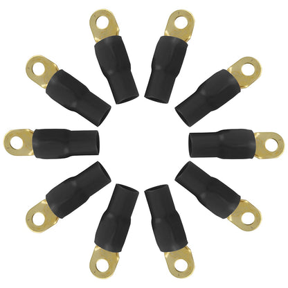 XScorpion Ring Terminal 1/0ga. - Black (10 pack)