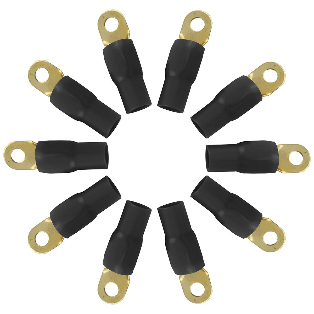 XScorpion Ring Terminal 1/0ga. - Black (10 pack)