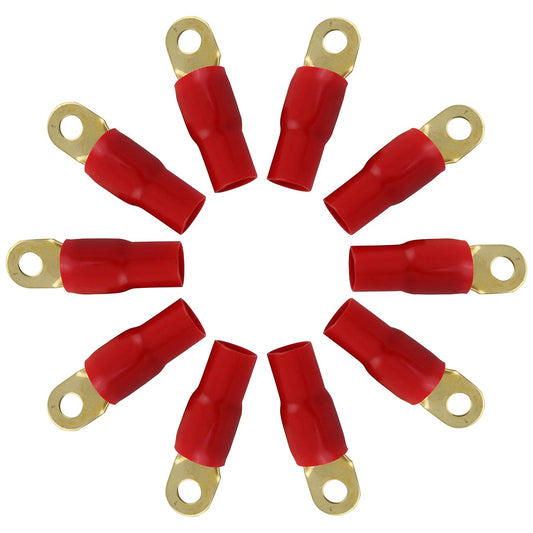 XScorpion Ring Terminal 1/0ga. - Red (10 pack)