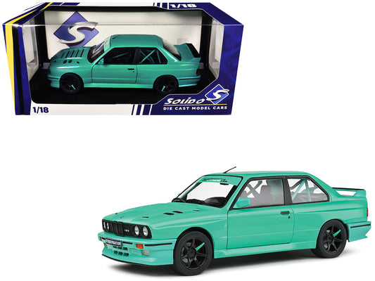 1990 BMW E30 M3 Custom "Drift Missile" Blue 1/18 T&y Diecast Model Car by Solido