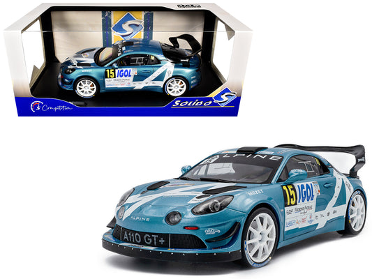 Alpine A110 Rallye GT+ #15 Raphael Astier - Denis Giraudet "Rallye Du Mont Blanc" (2024) "Competition" Series 1/18 T&y Diecast Model Car by Solido