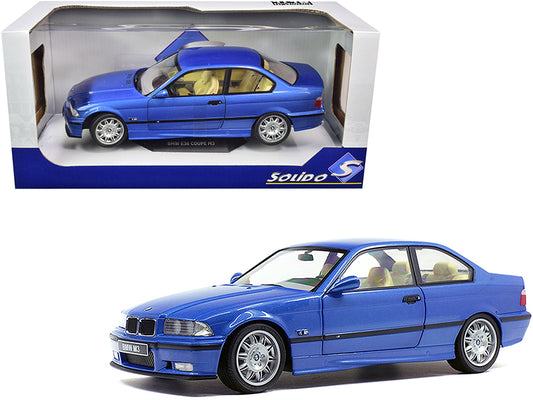 1994 BMW E36 M3 Blue Estoril Metallic 1/18 T&y Diecast Model Car by Solido