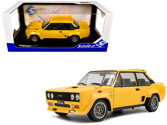 1980 Fiat 131 Abarth Yellow 1/18 T&y Diecast Model Car by Solido