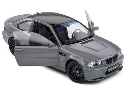 2000 BMW E46 M3 "Streetfighter" Nardo Gray with Black Top 1/18 T&y Diecast Model Car by Solido