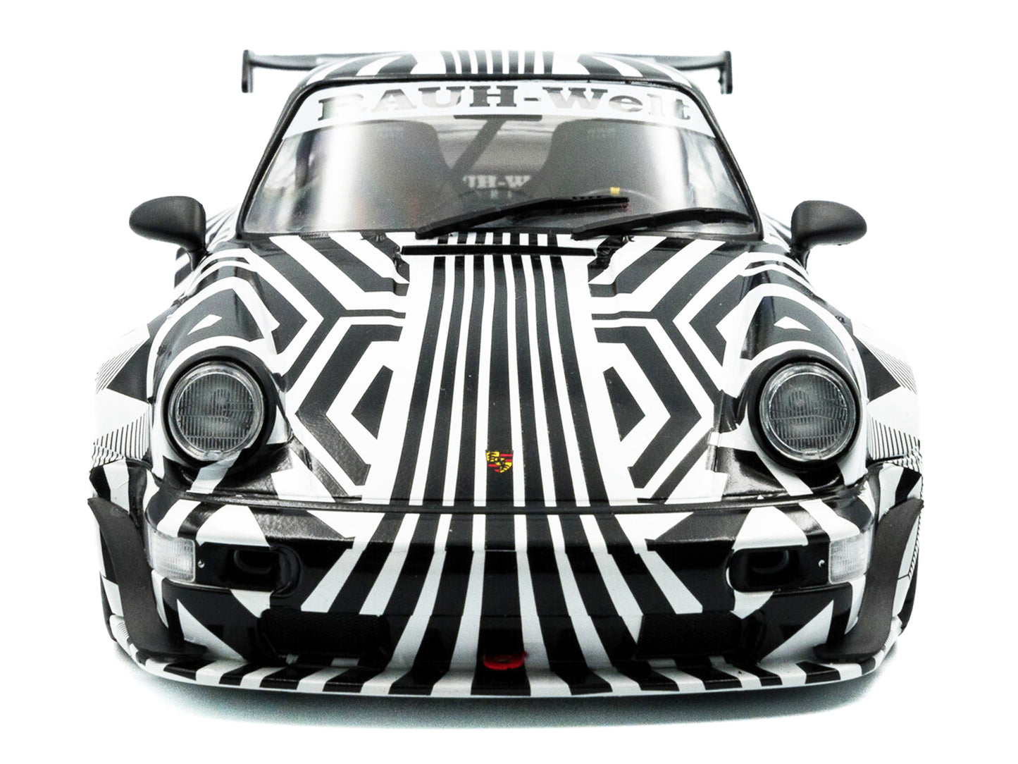 2022 RWB Bodykit #13 "The Zebra" Black and White Striped 1/18 Diecast Model Car by Solido