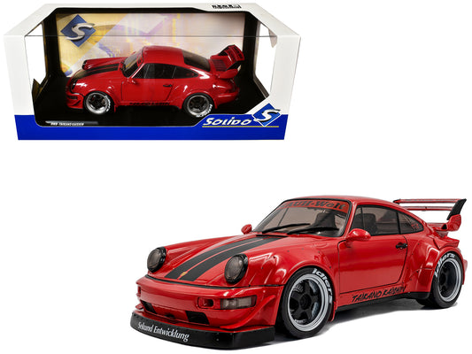 2024 RWB Bodykit "Taikano Kaishin" Red with Black Stripes 1/18 T&y Diecast Model Car by Solido