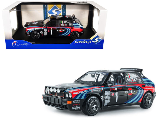 Lancia Delta HF Integrale #1 A. Sacco - A. Ollero "Miki Biasion Martini Racing Rallye Monte Carlo 1990 Tribute" FIA Historic Rally (2026) "Competition" Series 1/18 T&y Diecast Model Car by Solido