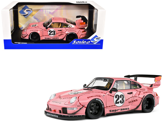 2020 RWB Bodykit #23 "Pink Pig" Pink with Graphics 1/18 T&y Diecast Model Car by Solido