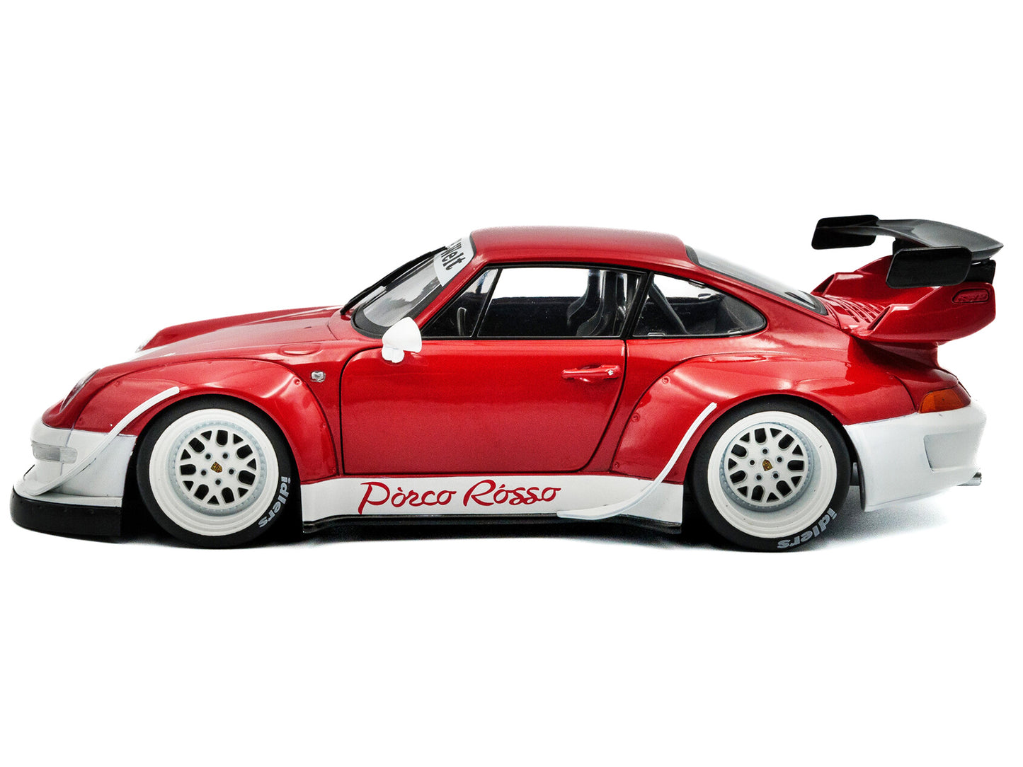 2020 RWB Bodykit "Porco Rosso" Red and White 1/18 Diecast Model Car by Solido