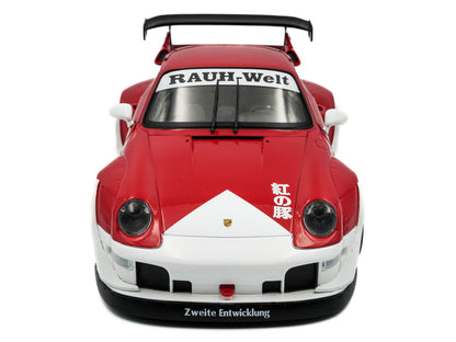 2020 RWB Bodykit "Porco Rosso" Red and White 1/18 Diecast Model Car by Solido