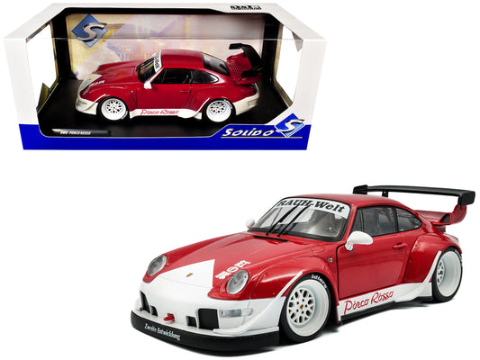 2020 RWB Bodykit "Porco Rosso" Red and White 1/18 T&y Diecast Model Car by Solido