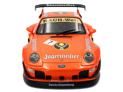 2020 RWB Bodykit #7 "Jagermeister" Orange with Graphics 1/18 Diecast Model Car by Solido