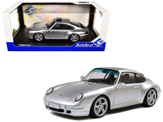 1996 Porsche 911 (993) 4S Polar Silver Metallic 1/18 T&y Diecast Model Car by Solido