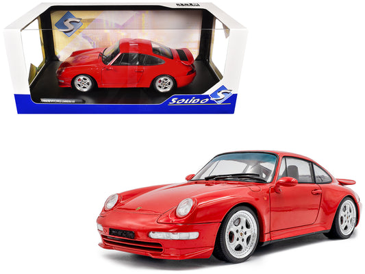 1997 Porsche 911 (993) Carrera RS Guards Red 1/18 T&y Diecast Model Car by Solido