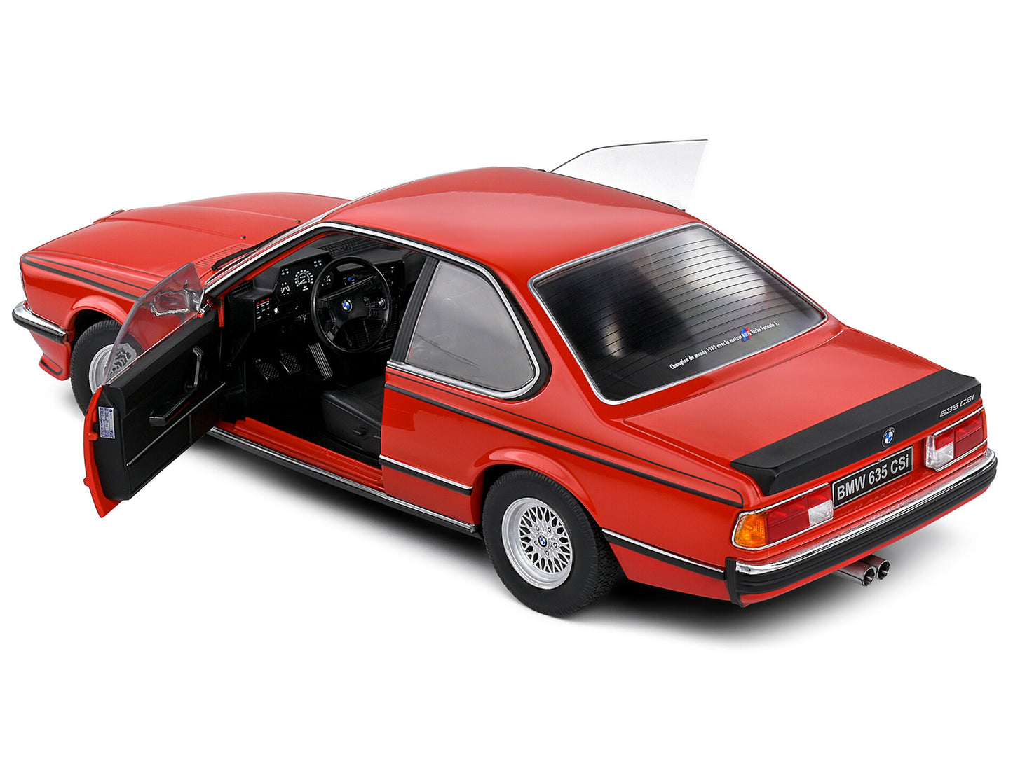 1984 BMW 635 CSI (E24) Henna Red 1/18 T&y Diecast Model Car by Solido
