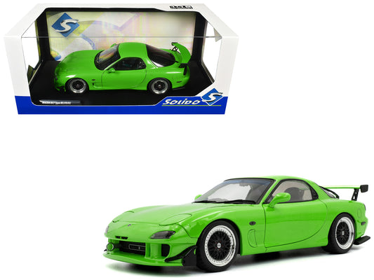 1999 Mazda RX7 Type RS (FD3RS) RHD (Right Hand Drive) Neon Green 1/18 T&y Diecast Model Car by Solido