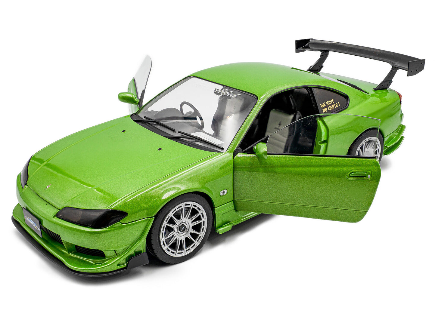 1999 Nissan Silvia S15 Spec-R Aero RHD (Right Hand Drive) "Never Satisfied" Green Metallic 1/18 Diecast Model Car by Solido