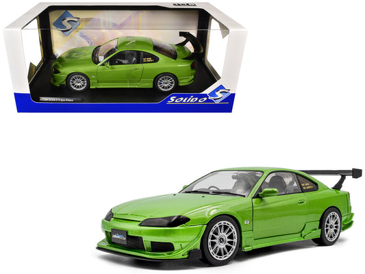 1999 Nissan Silvia S15 Spec-R Aero RHD (Right Hand Drive) "Never Satisfied" Green Metallic 1/18 T&y Diecast Model Car by Solido