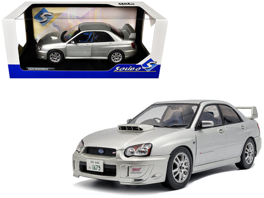 2004 Subaru Impreza WRX STI RHD (Right Hand Drive) Premium Silver Effect 1/18 T&y Diecast Model Car by Solido
