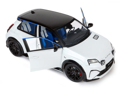 2024 Alpine A290 GTS White Metallic with Black Top 1/18 Diecast Model Car by Solido
