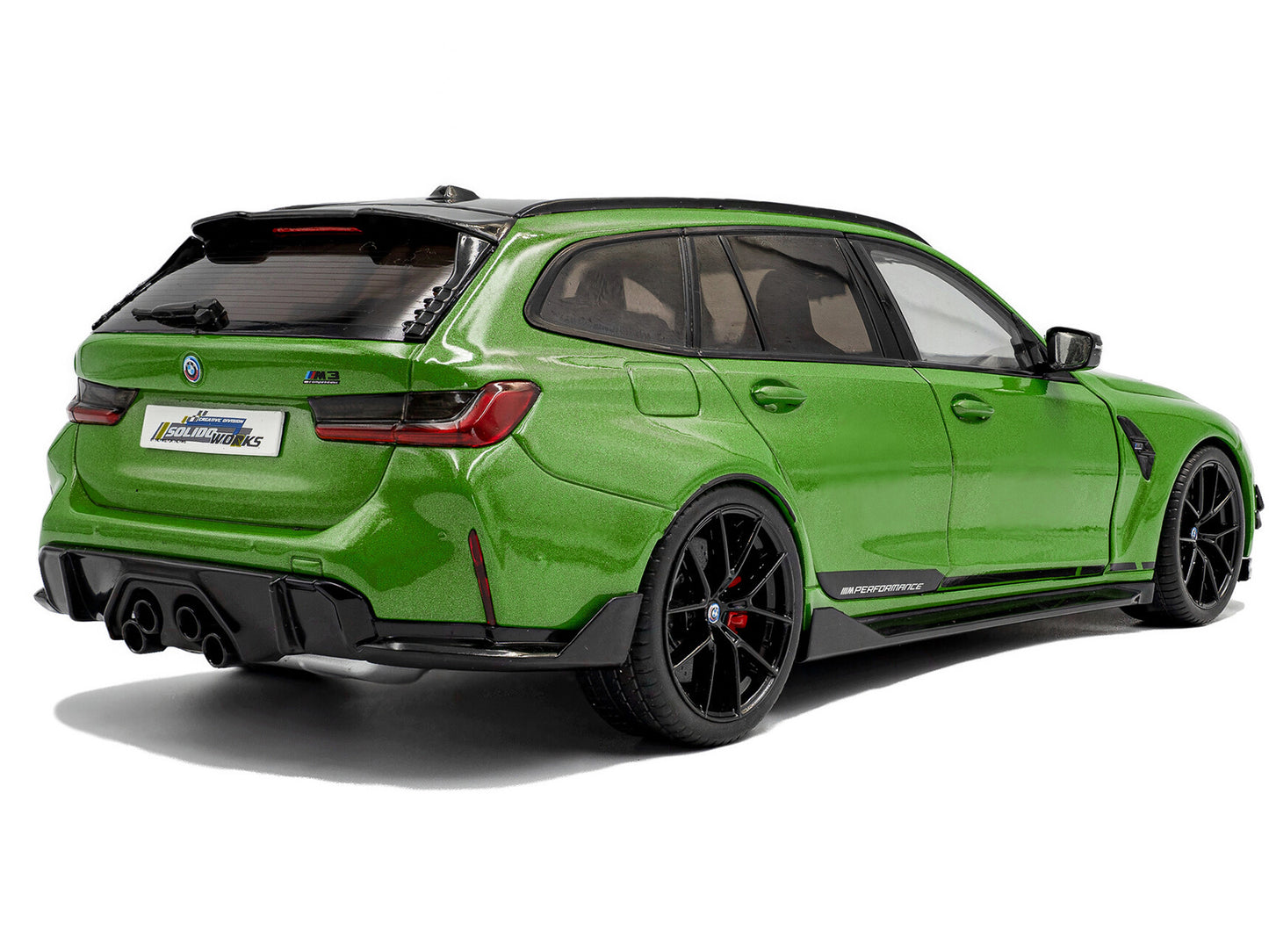 2024 BMW M3 Competition M xDrive Touring Green Metallic with Black Top 1/18 Diecast Model Car by Solido