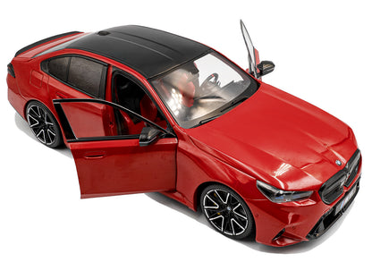 2025 BMW M5 Fire Red with Black Top 1/18 Diecast Model Car by Solido