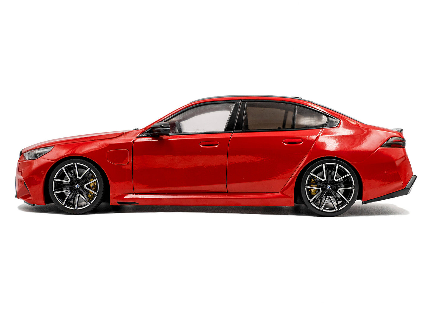 2025 BMW M5 Fire Red with Black Top 1/18 Diecast Model Car by Solido