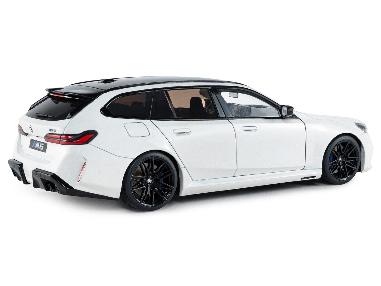 2025 BMW M5 Touring Alpine White with Black Top 1/18 Diecast Model Car by Solido