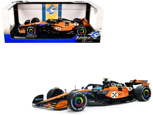 McLaren MCL39 #4 Lando Norris "OKX" Winner Formula One F1 "Monaco GP" (2025) "Competition" Series 1/18 T&y Diecast Model Car by Solido