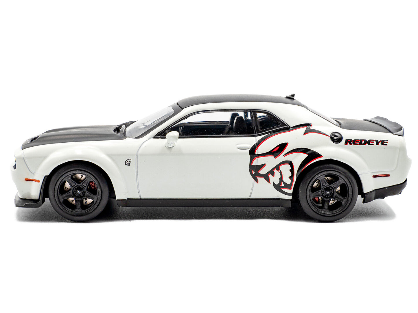 2020 Dodge Challenger SRT Hellcat Redeye Widebody White Knuckle with Matt Black Hood and Top 1/43 Diecast Model Car by Solido