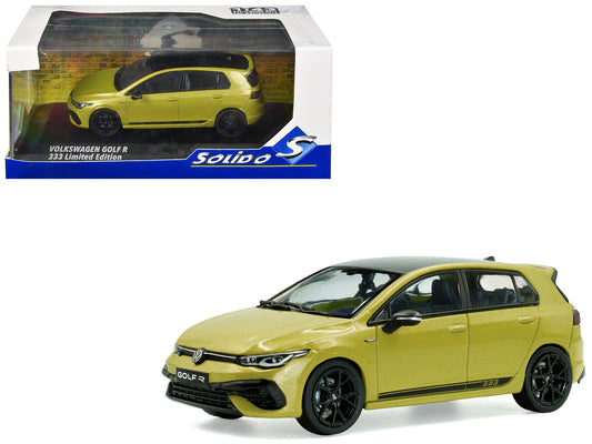 2023 Volkswagen Golf R 333 Limited Edition Lime Yellow Metallic with Black Top 1/43 T&y Diecast Model Car by Solido