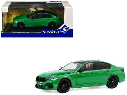 2022 BMW M5 Competition Signal Green with Black Top 1/43 T&y Diecast Model Car by Solido